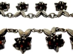 Silver & Garnet Flowers Motif Necklace 7 Silver & Garnet Flowers Motif Necklace -Antique Jewellery Company 7c1269209017 640