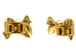18ct Gold Diamond Bow Earrings -Antique Jewellery Company 7c1331222532 157