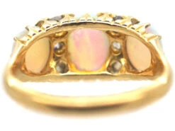 Victorian 18ct Gold, Three Stone Opal & Diamond Ring 14 Victorian 18ct Gold, Three Stone Opal & Diamond Ring -Antique Jewellery Company 7c961a6f dsc00767 scaled 1