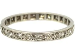 Art Deco Platinum & Diamond Narrow Eternity Ring -Antique Jewellery Company 7ceb33d8 antique art deco platinum diamond eternity ring3 scaled 1