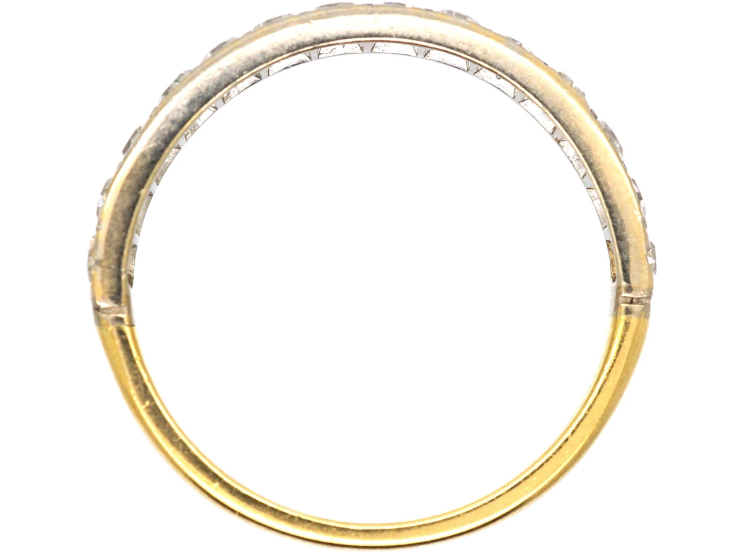 Art Deco 18ct Gold & Platinum, Half Eternity Ring 6 Art Deco 18ct Gold & Platinum, Half Eternity Ring - Image 4