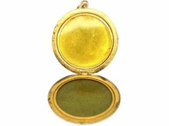 Art Nouveau 18ct Gold Round Locket Set With Rubies & Rose Diamonds 8 Art Nouveau 18ct Gold Round Locket Set With Rubies & Rose Diamonds -Antique Jewellery Company 7eaa7551 dsc00675 scaled 1