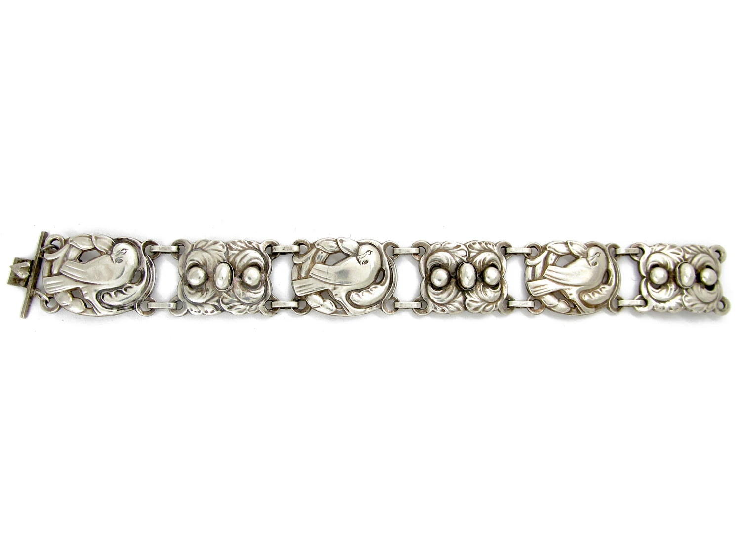 Silver Bracelet Attributed To A Georg Jensen Design 4 Silver Bracelet Attributed To A Georg Jensen Design - Image 2