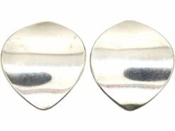 Silver Concave Earrings By Georg Jensen Designed By Nanna Ditzel