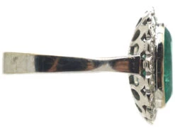 18ct White Gold Emerald & Diamond Oval Shaped Ring -Antique Jewellery Company 829b92b1 dsc03819 scaled 1
