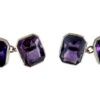 Amethyst 9ct White Gold Cufflinks