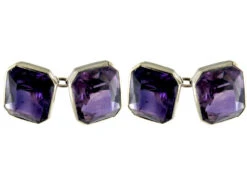 Amethyst 9ct White Gold Cufflinks 9 Amethyst 9ct White Gold Cufflinks -Antique Jewellery Company 82d1354572877 240
