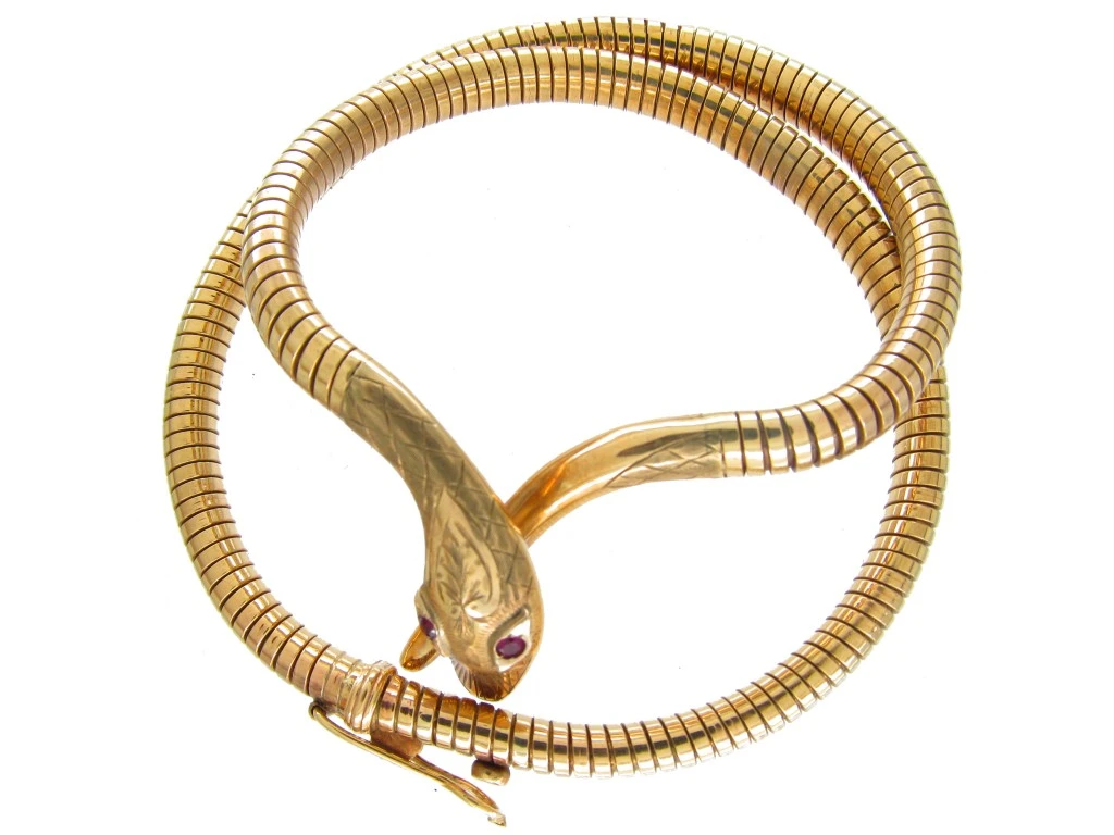 Gold Snake Necklace 3 Gold Snake Necklace