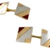 Art Deco Enamel Two Colour Gold Cufflinks -Antique Jewellery Company 84a1354572928 584