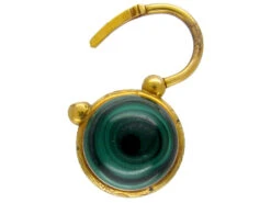 18ct Gold & Malachite Padlock Locket 10 18ct Gold & Malachite Padlock Locket -Antique Jewellery Company 85d1