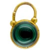 18ct Gold & Malachite Padlock Locket 2 18ct Gold & Malachite Padlock Locket -Antique Jewellery Company 85e1