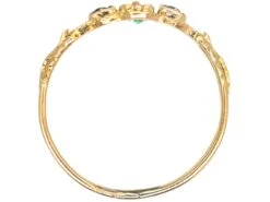 Regency 15ct Gold Emerald & Ruby Three Stone Ring With Ornate Gold Decoration -Antique Jewellery Company 85ff5137 dsc07126 scaled 1