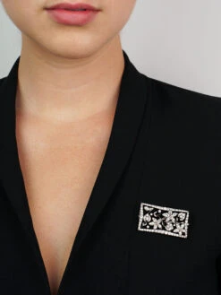 Edwardian Rectangular Shaped Diamond Flower Brooch In Original Case -Antique Jewellery Company 864a3c7c nsf03190 scaled 1