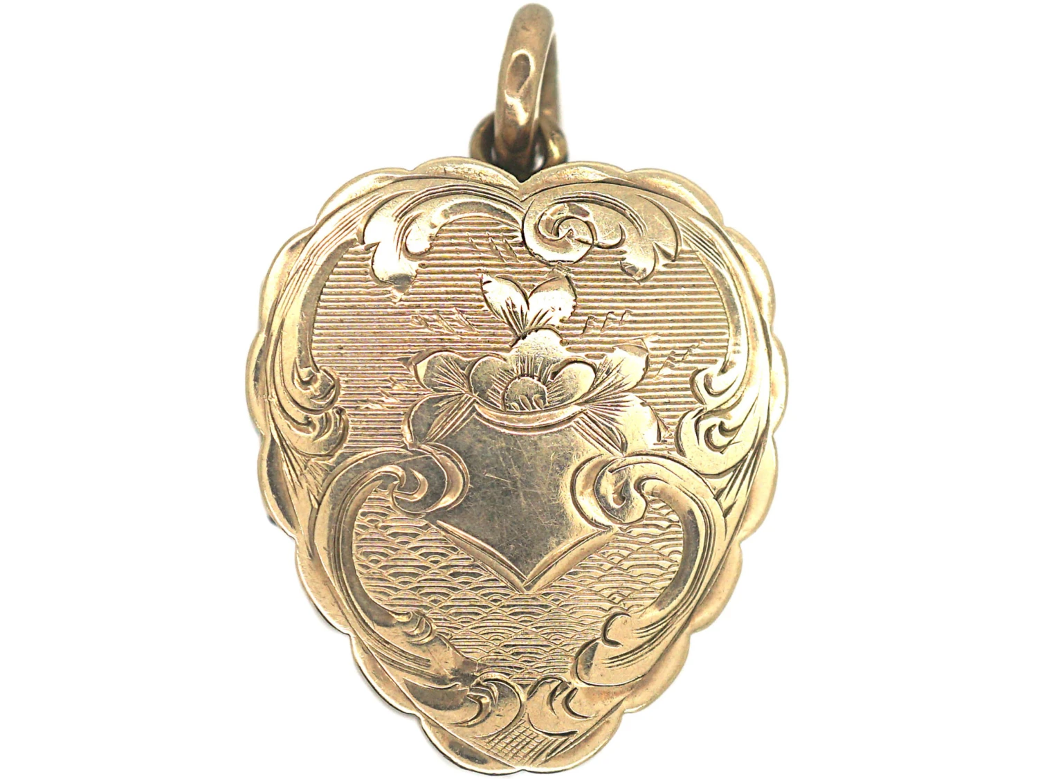 Victorian 9ct Gold Back & Front Three Part Heart Shaped Locket 3 Victorian 9ct Gold Back & Front Three Part Heart Shaped Locket
