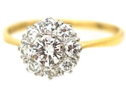 18ct Gold, Brilliant Cut Diamond Cluster Ring -Antique Jewellery Company 8843faf6 dsc07058 scaled 1