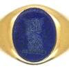 Edwardian 18ct Gold & Lapis Lazuli Signet Ring Of A Bull -Antique Jewellery Company 8978a0e1 dsc02378 scaled 1