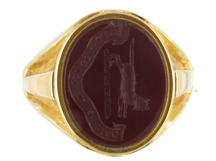 Victorian 18ct Gold & Carnelian Intaglio Signet Ring 3 Victorian 18ct Gold & Carnelian Intaglio Signet Ring