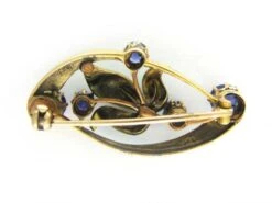 Art Nouveau Sapphire & Enamel Brooch 5 Art Nouveau Sapphire & Enamel Brooch -Antique Jewellery Company 8b1246617129 971