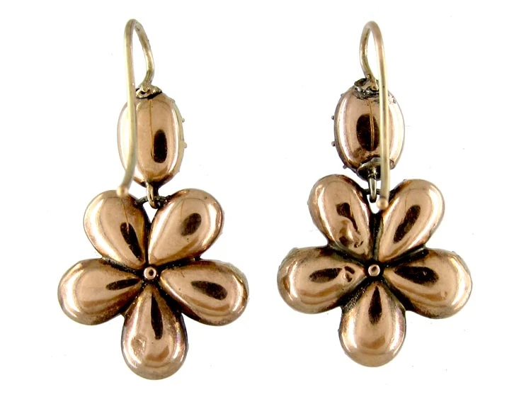 Georgian Flat Cut Garnet Earrings 4 Georgian Flat Cut Garnet Earrings - Image 2