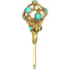 Regency 18ct Gold, White Coral & Turquoise Baroque Design Tie Pin -Antique Jewellery Company 8bda098b dsc00110 scaled 1