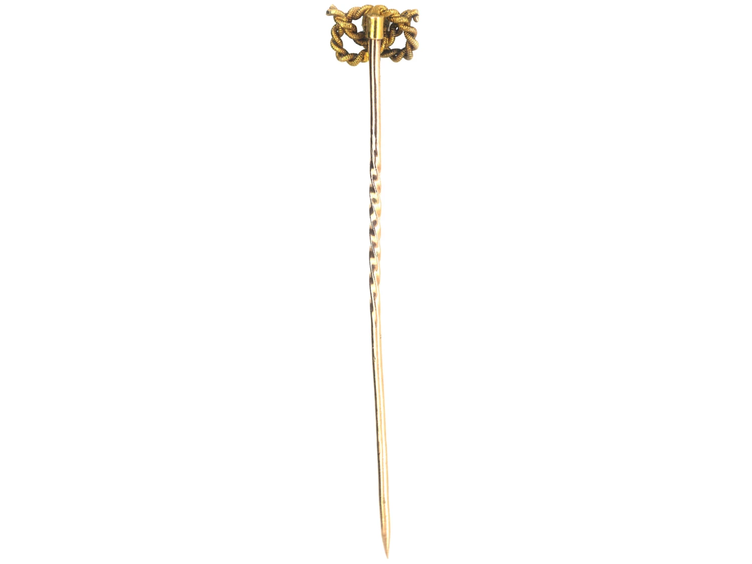 Victorian 15ct Gold Stafford Knot Tie Pin Set With A Diamond 5 Victorian 15ct Gold Stafford Knot Tie Pin Set With A Diamond - Image 3