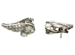 Diamond Art Deco Clip Earrings -Antique Jewellery Company 8c1277321762 533