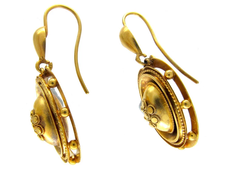 Victorian 15ct Gold Drop Earrings 5 Victorian 15ct Gold Drop Earrings - Image 3