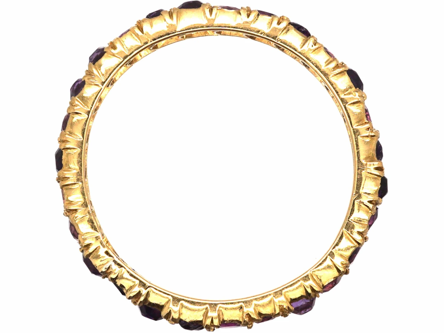 Victorian 18ct Gold Eternity Ring Set With Amethysts 5 Victorian 18ct Gold Eternity Ring Set With Amethysts - Image 3