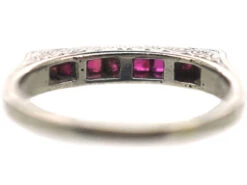 Art Deco 18ct White Gold & Ruby Half Eternity Ring 12 Art Deco 18ct White Gold & Ruby Half Eternity Ring -Antique Jewellery Company 8d9b77c0 dsc01889 scaled 1