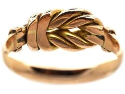 Edwardian 9ct Gold Knot Ring With Plain & Engraved Detail 12 Edwardian 9ct Gold Knot Ring With Plain & Engraved Detail -Antique Jewellery Company 8e24299a dsc06654 scaled 1