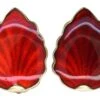 Silver & Red Enamel Clip On Leaf Earrings By Finn Jensen 2 Silver & Red Enamel Clip On Leaf Earrings By Finn Jensen -Antique Jewellery Company 8f4032a6 dsc09927 scaled 1
