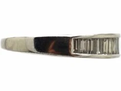 18ct White Gold Ring Set With Baguette Diamonds 12 18ct White Gold Ring Set With Baguette Diamonds -Antique Jewellery Company 90724d9d baguette diamond half eternity ring4 scaled 1