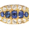 Edwardian 18ct Gold Boat Shaped Sapphire Diamond Ring -Antique Jewellery Company 9090cd2f dsc09977 scaled 1
