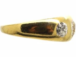 Victorian 18ct Gold, Three Stone Old Mine Cut Diamond Rub Over Set Ring 14 Victorian 18ct Gold, Three Stone Old Mine Cut Diamond Rub Over Set Ring -Antique Jewellery Company 90a89c7d dsc00870 scaled 1