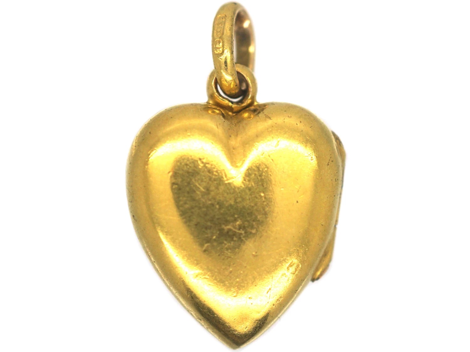 Edwardian 15ct Gold & Ruby Heart Shaped Locket 6 Edwardian 15ct Gold & Ruby Heart Shaped Locket - Image 4