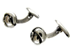 Silver Knot Cufflinks Set With Sapphires -Antique Jewellery Company 92c1357568665 335