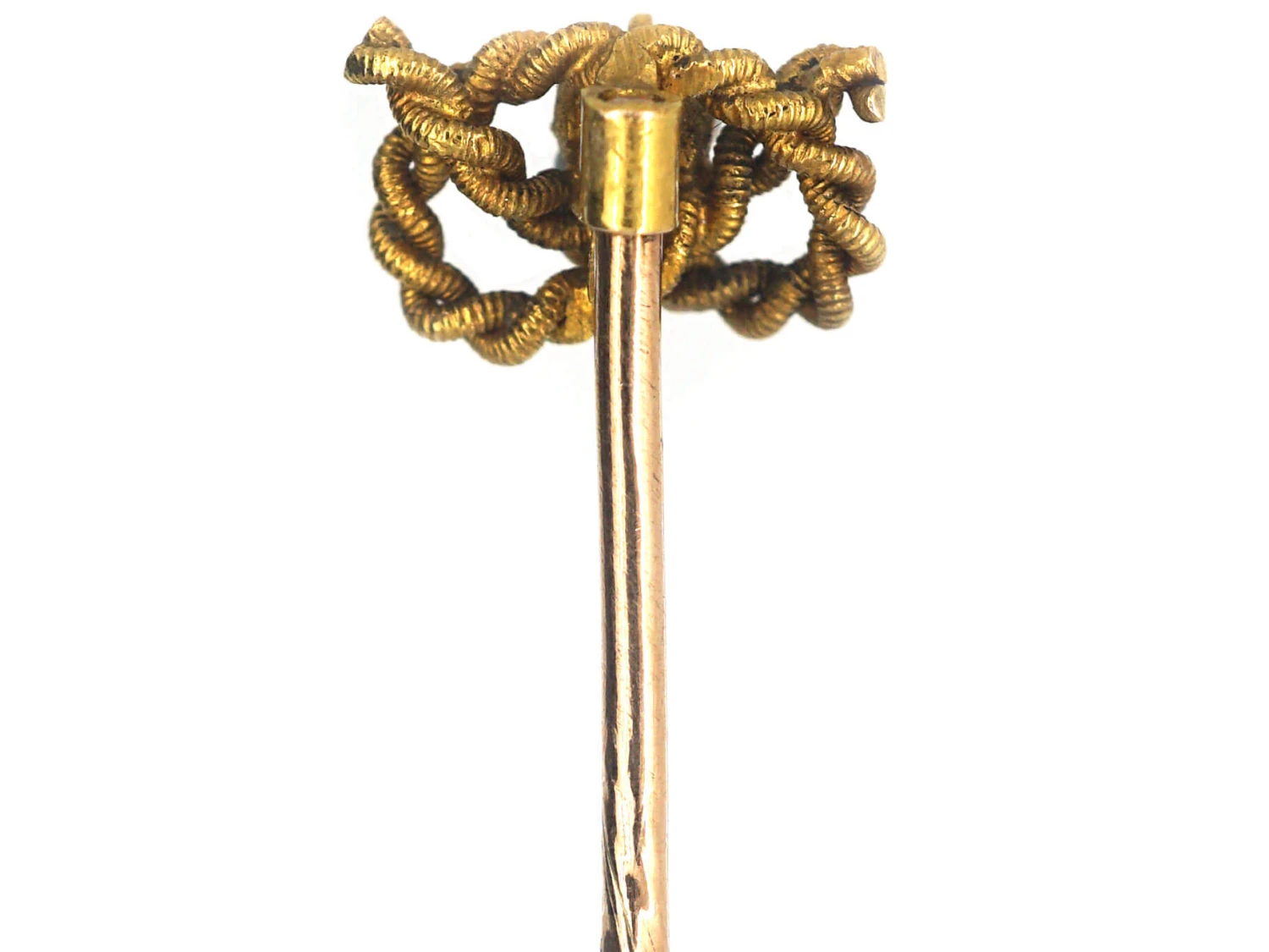 Victorian 15ct Gold Stafford Knot Tie Pin Set With A Diamond 6 Victorian 15ct Gold Stafford Knot Tie Pin Set With A Diamond - Image 4