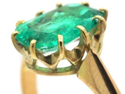 Edwardian 18ct Gold & Emerald Ring 9 Edwardian 18ct Gold & Emerald Ring -Antique Jewellery Company 9417be4f dsc00694