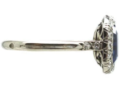 Art Deco Ceylon Sapphire & Diamond Platinum Octagonal Shaped Ring 12 Art Deco Ceylon Sapphire & Diamond Platinum Octagonal Shaped Ring -Antique Jewellery Company 9602008a dsc09454