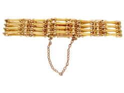 15ct Gold Edwardian Gate Bracelet 7 15ct Gold Edwardian Gate Bracelet -Antique Jewellery Company 96a