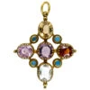 Georgian Harlequin Stones Pendant 1 Georgian Harlequin Stones Pendant -Antique Jewellery Company 97a1