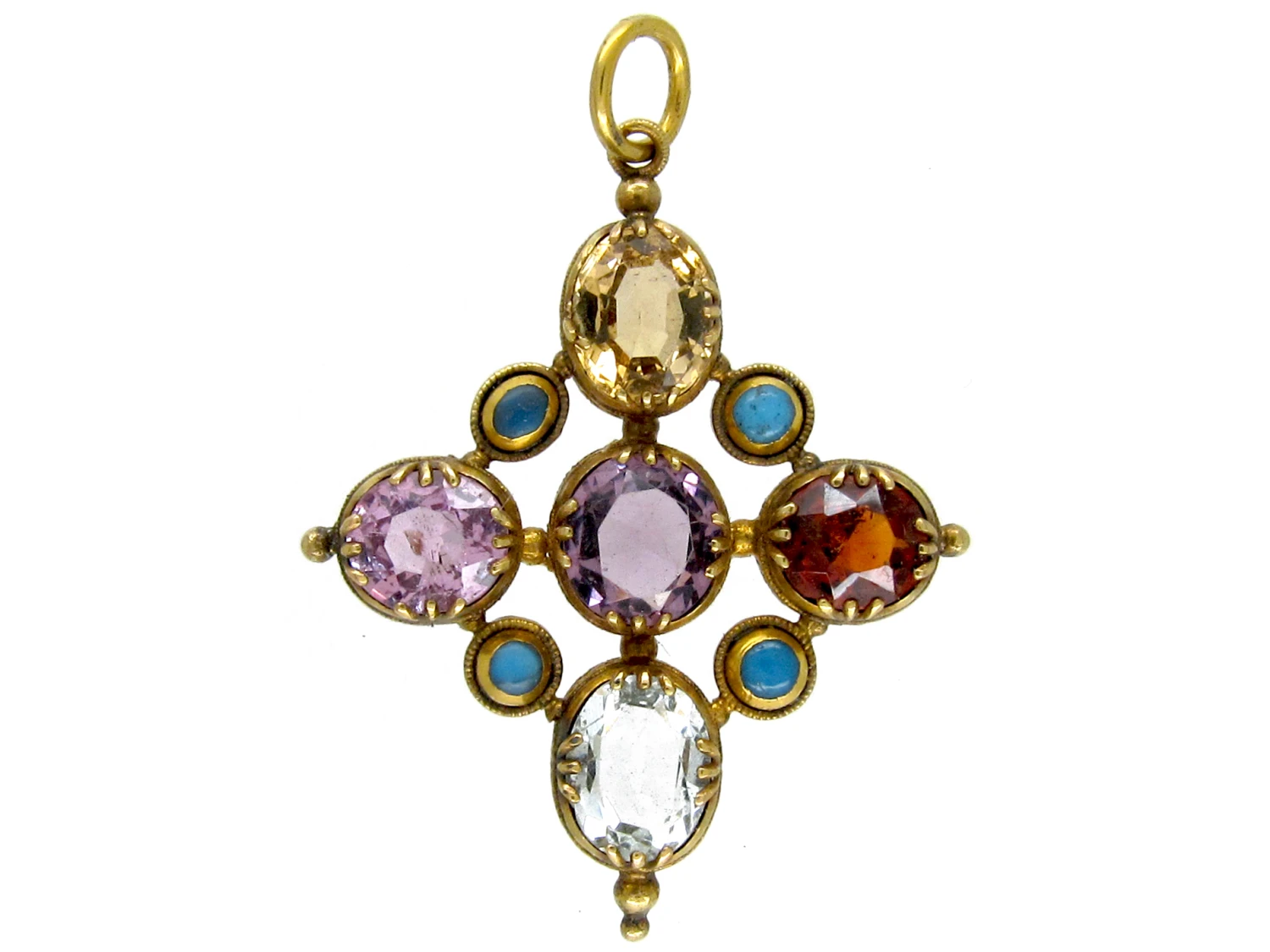 Georgian Harlequin Stones Pendant 3 Georgian Harlequin Stones Pendant