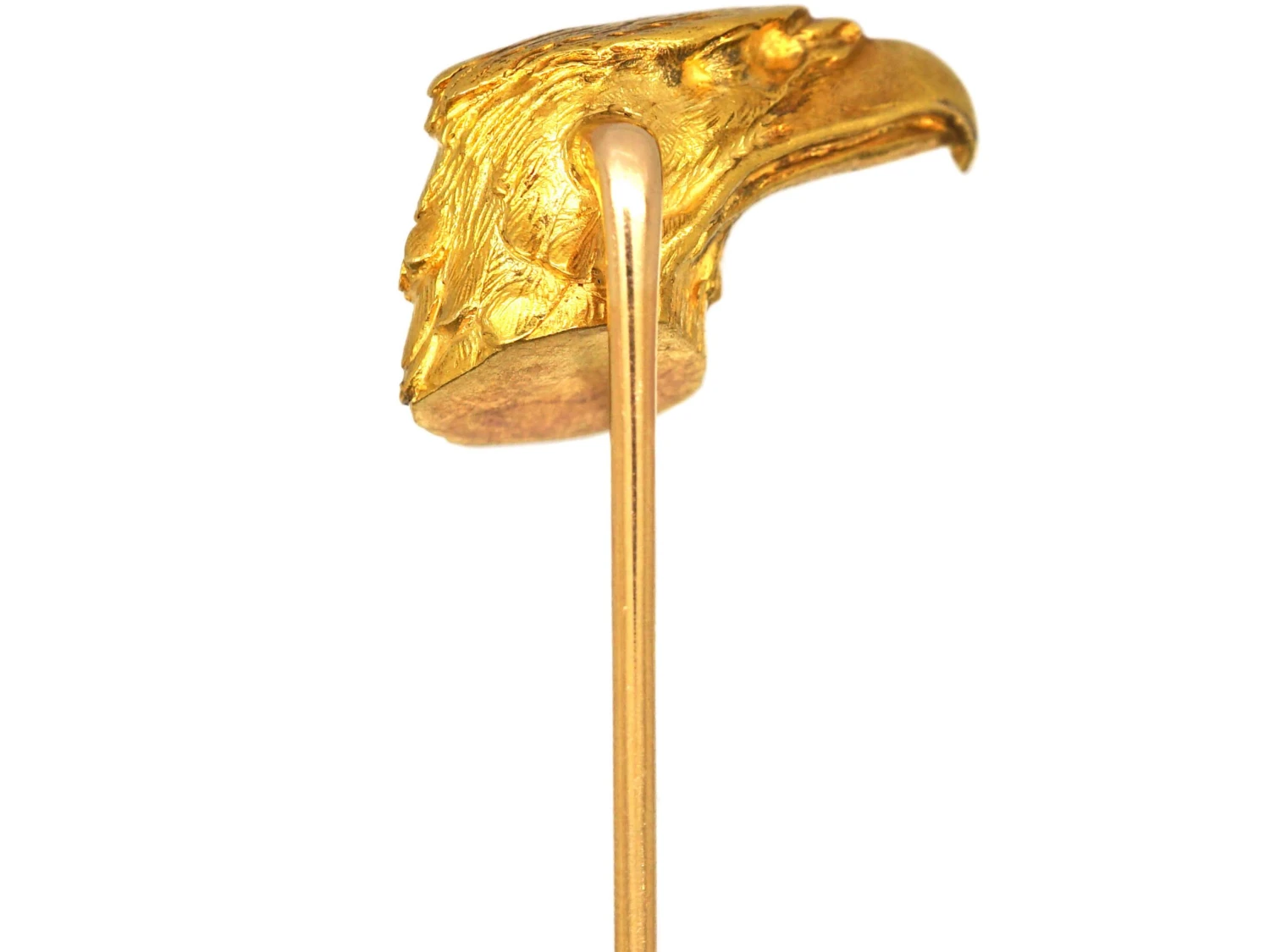 French Belle Epoque 18ct Gold Eagle’s Head Tie Pin 4 French Belle Epoque 18ct Gold Eagle’s Head Tie Pin - Image 2