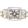 Art Deco Platinum, Diamond Solitaire Ring With Step Cut Shoulders Set With Diamonds 1 Art Deco Platinum, Diamond Solitaire Ring With Step Cut Shoulders Set With Diamonds -Antique Jewellery Company 98919361 dsc04681 scaled 1