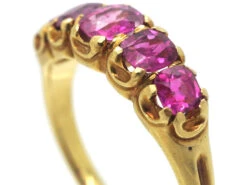 Victorian 18ct Gold & Pink Sapphire Five Stone Ring 11 Victorian 18ct Gold & Pink Sapphire Five Stone Ring -Antique Jewellery Company 98ca4622 dsc08500 scaled 1