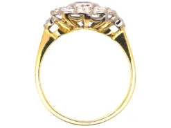 Art Deco 18ct White & Yellow Gold, Sapphire & Diamond Oval Cluster Ring -Antique Jewellery Company 98d3d648 dsc07957