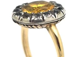 Georgian Gold, Foiled Citrine & White Topaz Cluster Ring -Antique Jewellery Company 98d6a0b6 dsc03045 scaled 1