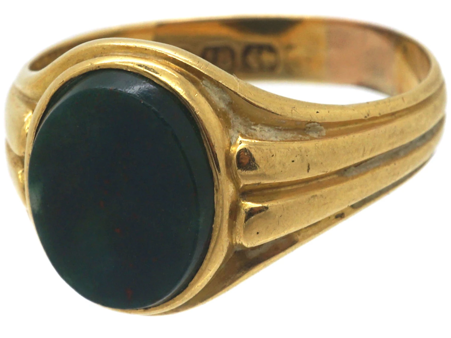 Victorian 18ct Gold Signet Ring Set With A Plain Bloodstone 9 Victorian 18ct Gold Signet Ring Set With A Plain Bloodstone - Image 7
