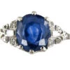 Diamond & Sapphire Art Deco Ring 2 Diamond & Sapphire Art Deco Ring -Antique Jewellery Company 9 d