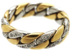 18ct White & Yellow Gold Ring Set With Diamonds -Antique Jewellery Company 9a013bc1 dsc05487